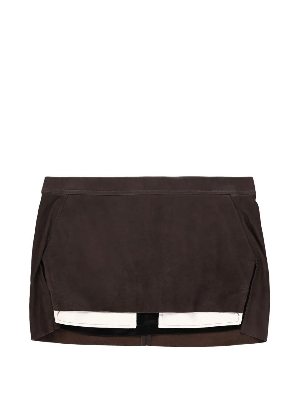 Rick Owens Minigonna Fog Cutoff - Marrone