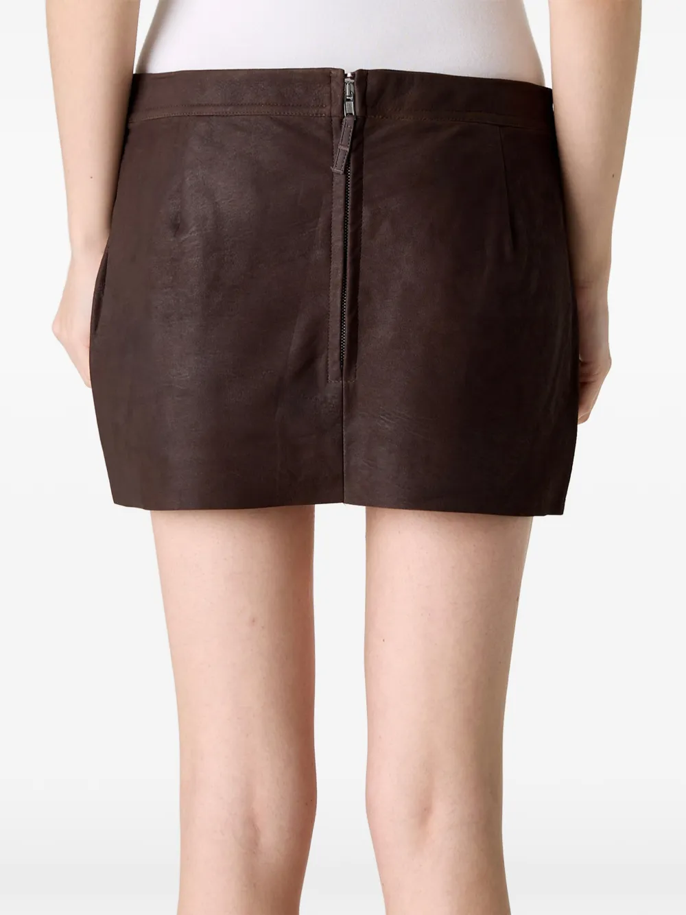 Rick Owens Fog Cutoff mini-rok Bruin