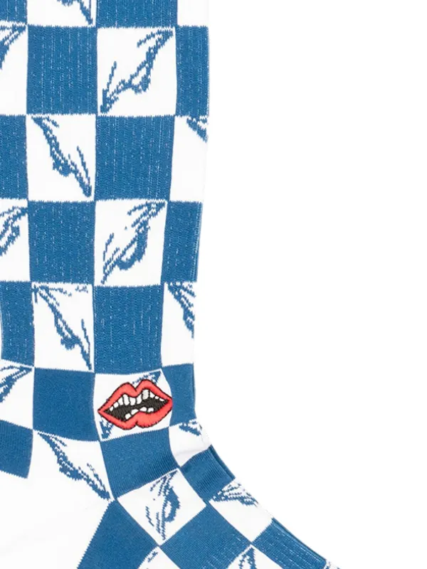 Chrome Hearts Matty Boy 99 Eyes Socks | Blue | FARFETCH