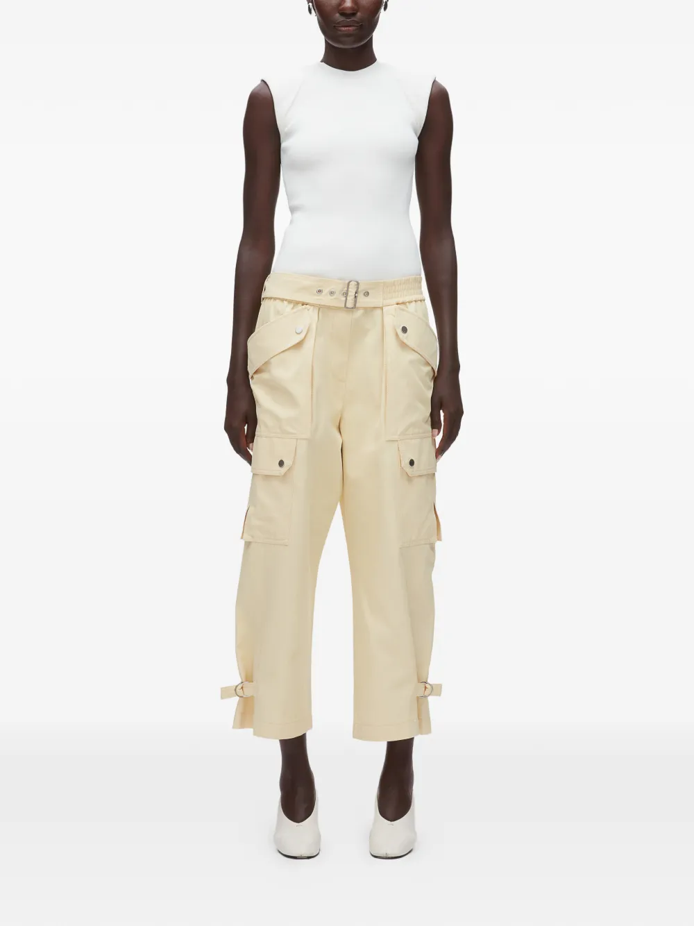 3.1 Phillip Lim Broek met zak met ceintuur Beige