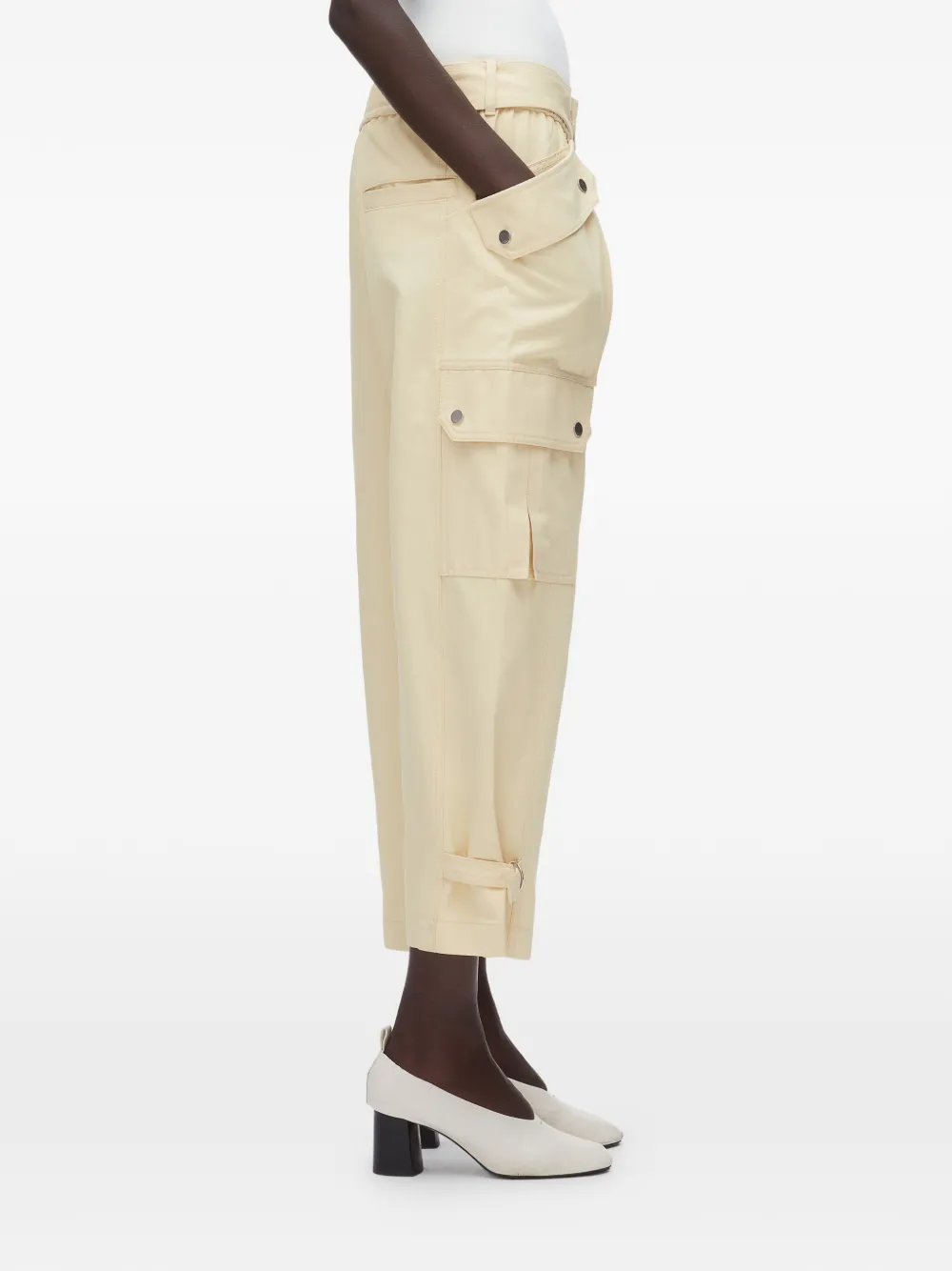 3.1 Phillip Lim Broek met zak met ceintuur Beige