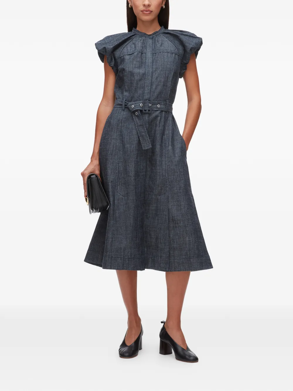 3.1 Phillip Lim Jurk met ceintuur Blauw
