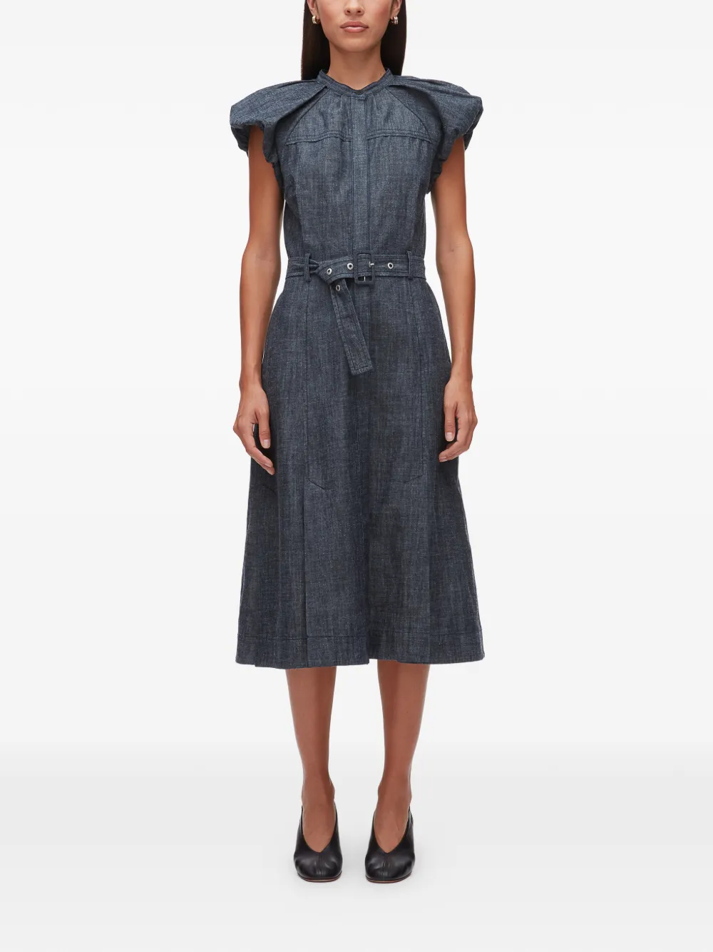 3.1 Phillip Lim puff-sleeve belted dress - Blau