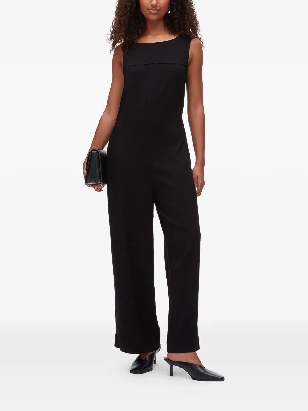 3.1 Phillip Lim Jumpsuit met vlak met knopen Zwart
