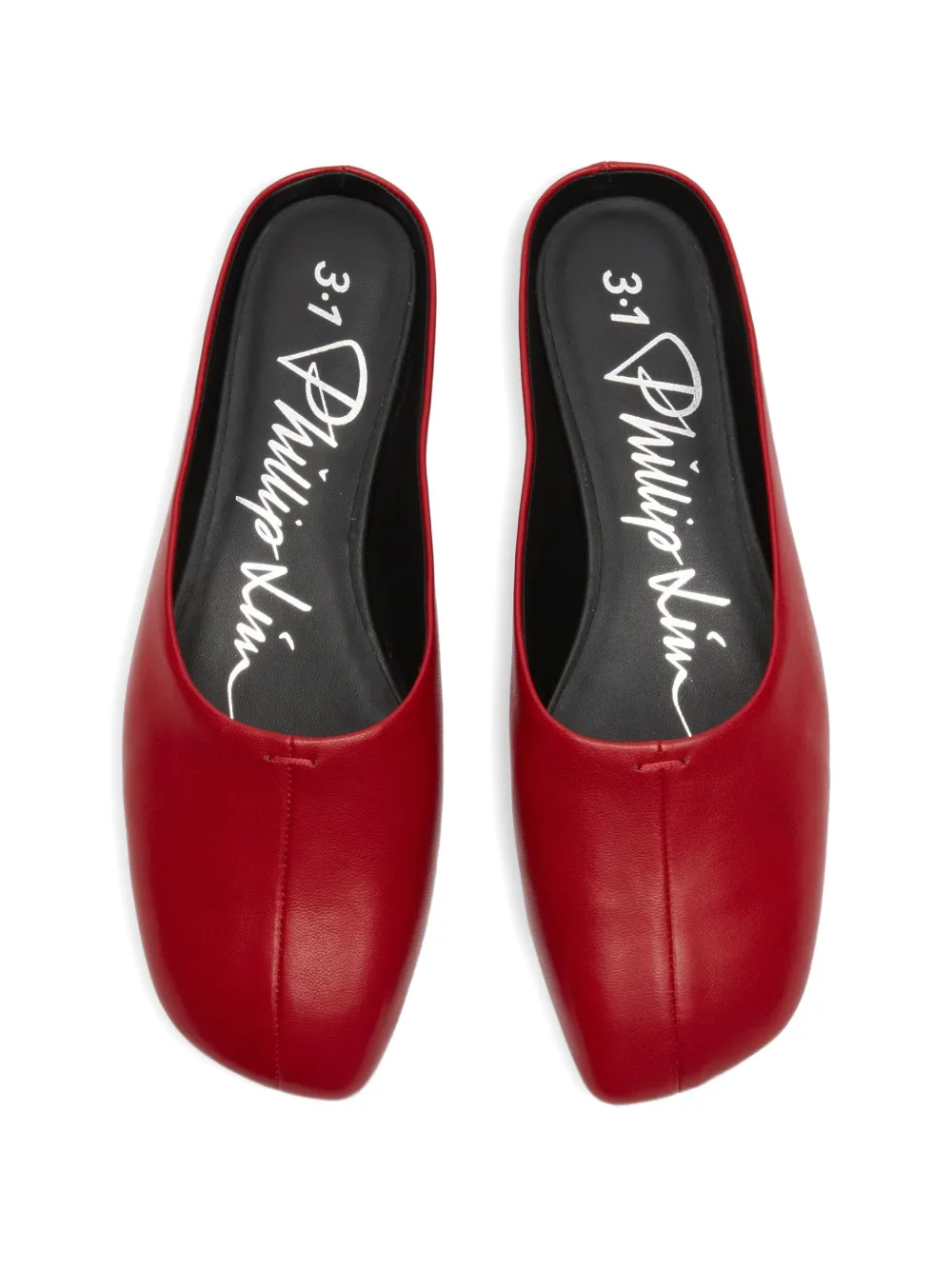 3.1 Phillip Lim ID flat mules Rood