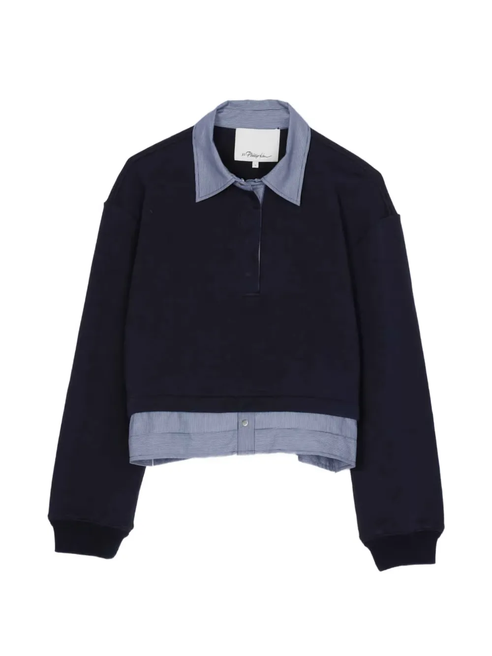 3.1 Phillip Lim long-sleeves polo top - Blu