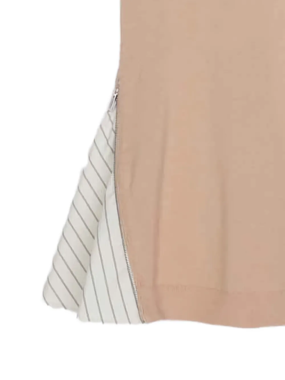 3.1 Phillip Lim Gestreepte mini-jurk met ritsdetail Beige