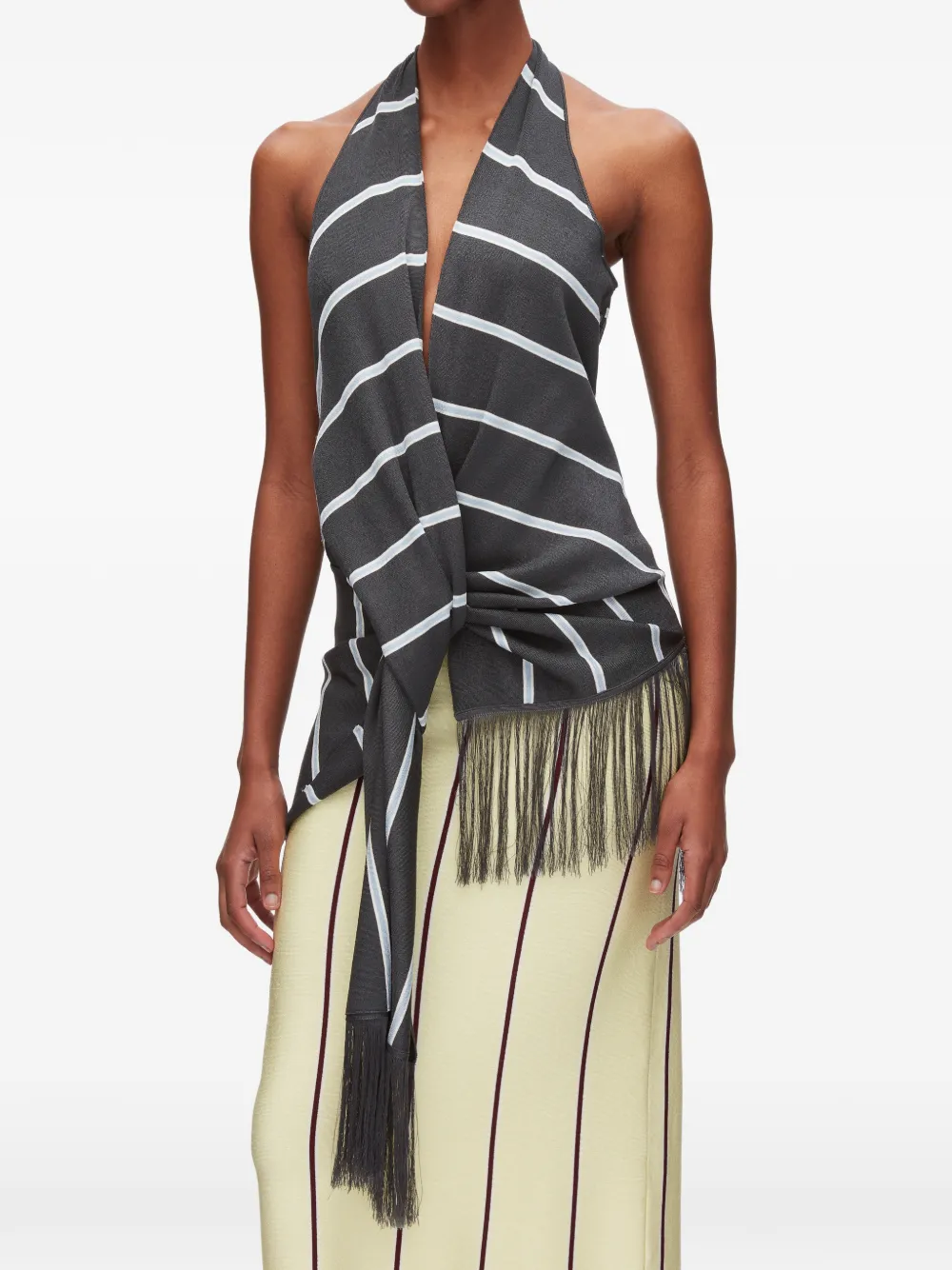 Striped Fringe Top