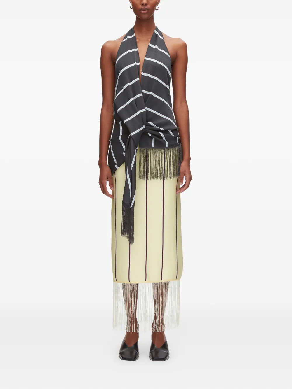 Striped Fringe Top