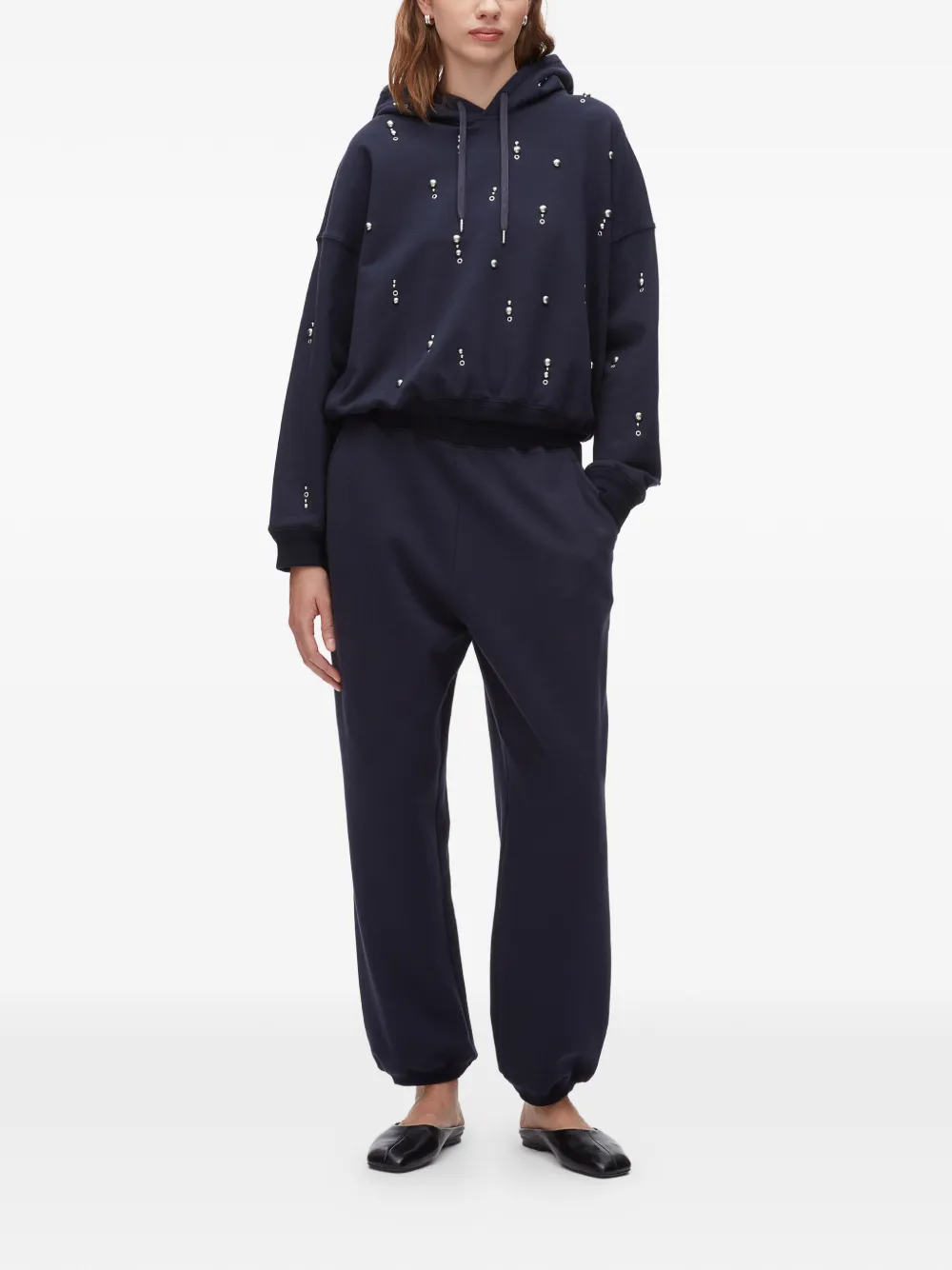 3.1 Phillip Lim Verfraaide hoodie Blauw