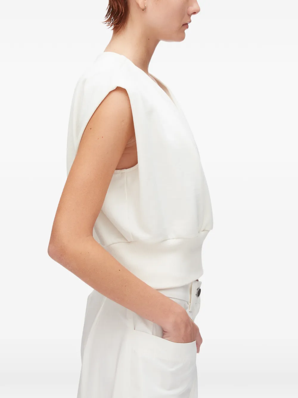 3.1 Phillip Lim Mouwloze top Beige