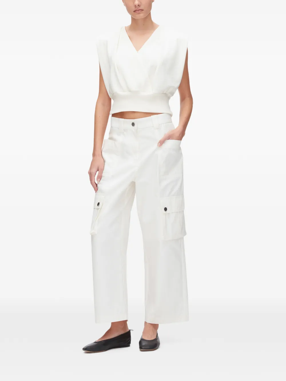  3.1 Phillip Lim V-neck Sleeveless Top - Neutrals 