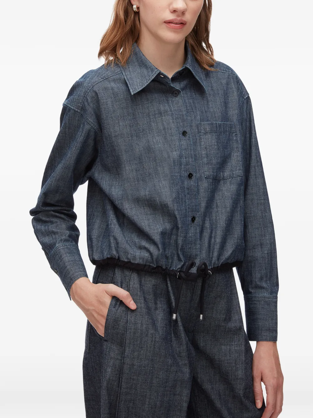 3.1 Phillip Lim Blouse met trekkoord Blauw