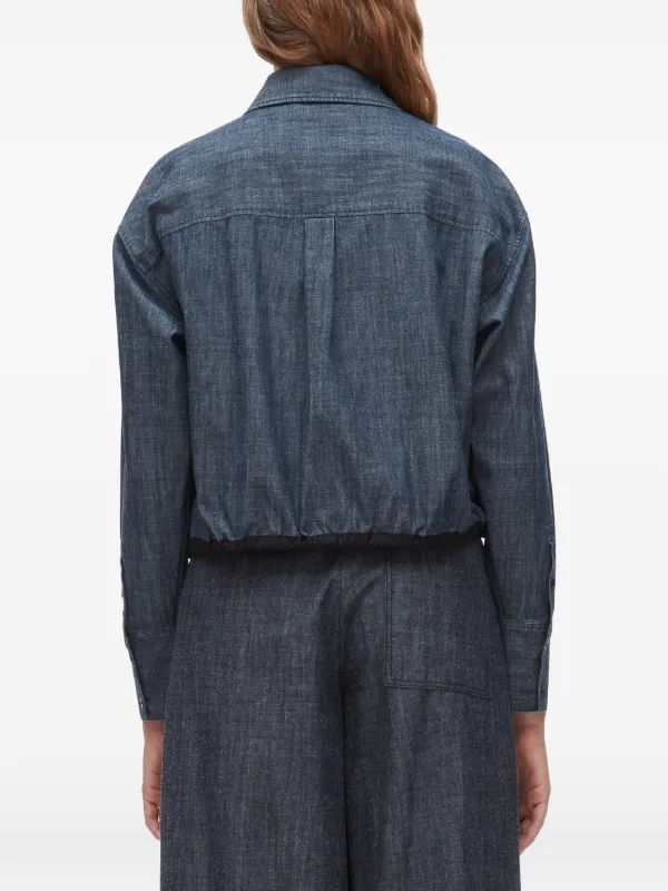 3.1 Phillip Lim ドローストリング ロングスリーブシャツ | ブルー 