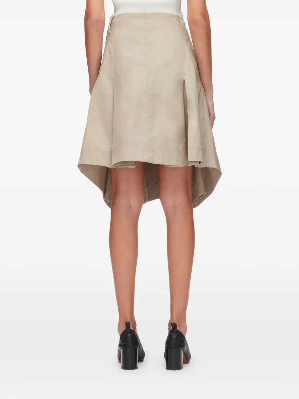 3.1 Phillip Lim Midi-plooirok met ceintuur Beige