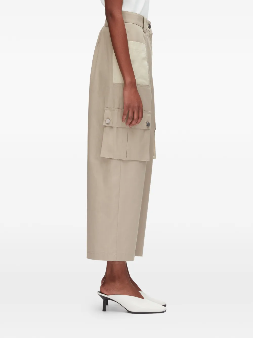 3.1 Phillip Lim Broek met opgestikte zak Beige