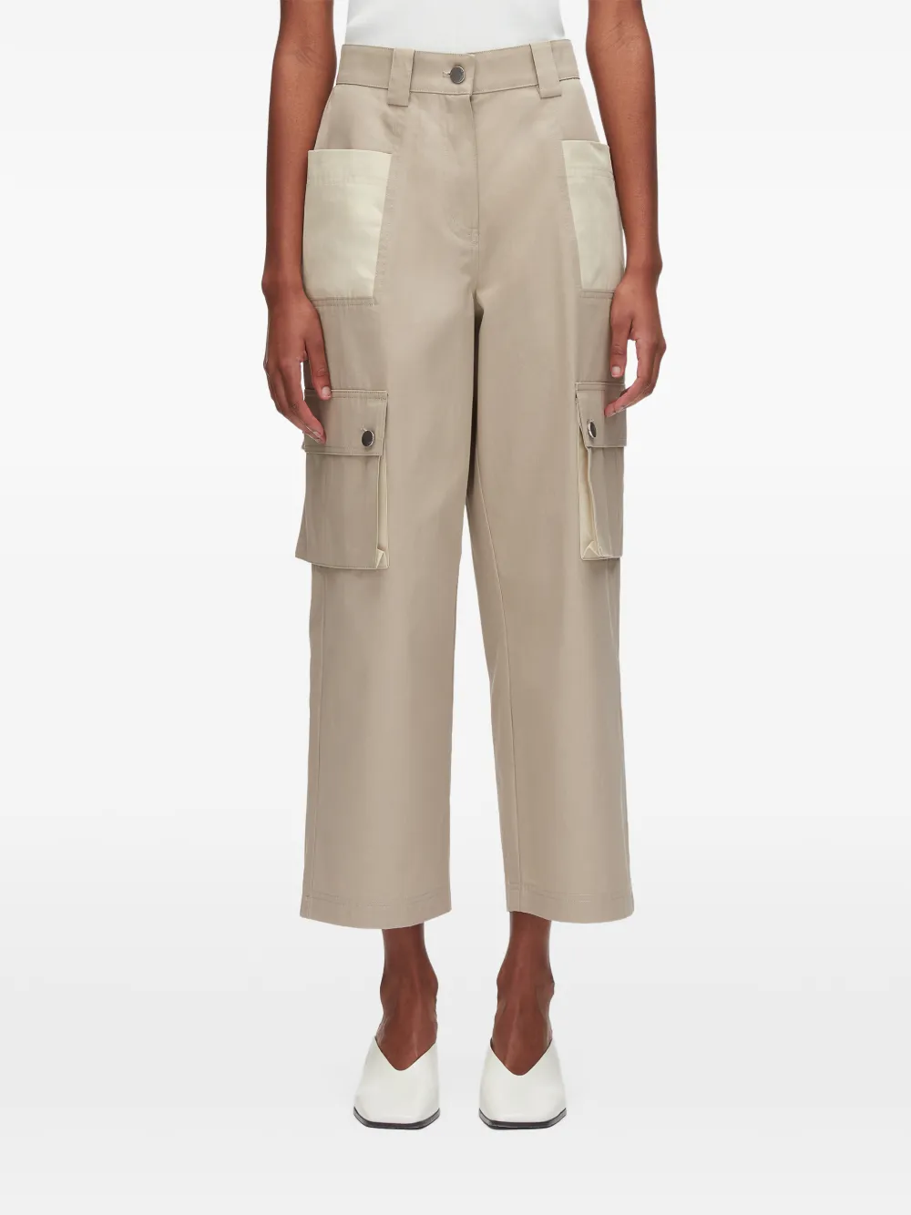 3.1 Phillip Lim Broek met opgestikte zak Beige