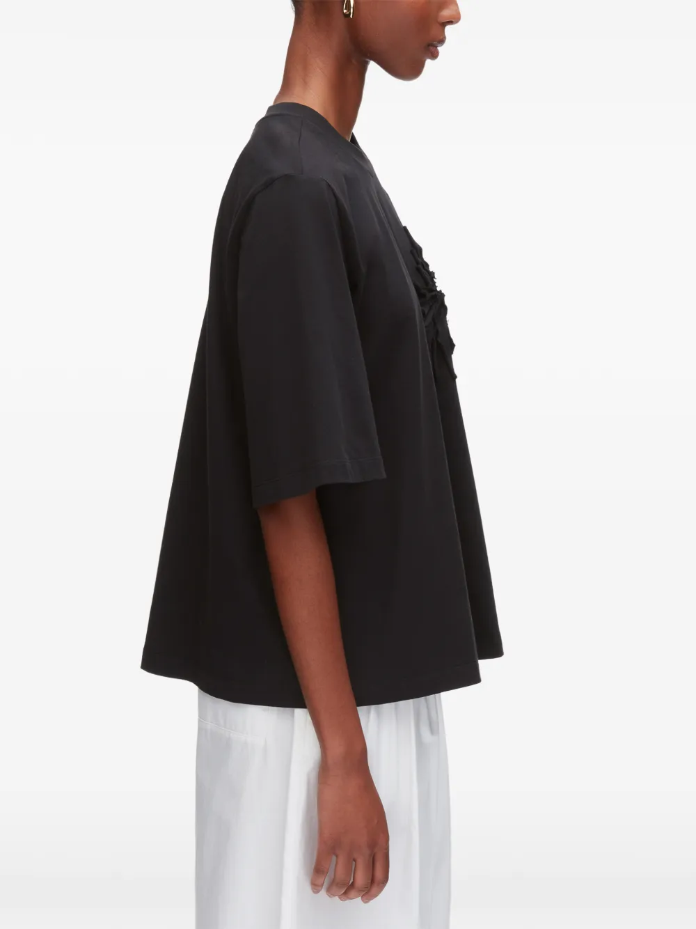 3.1 Phillip Lim T-shirt met applicatie Zwart