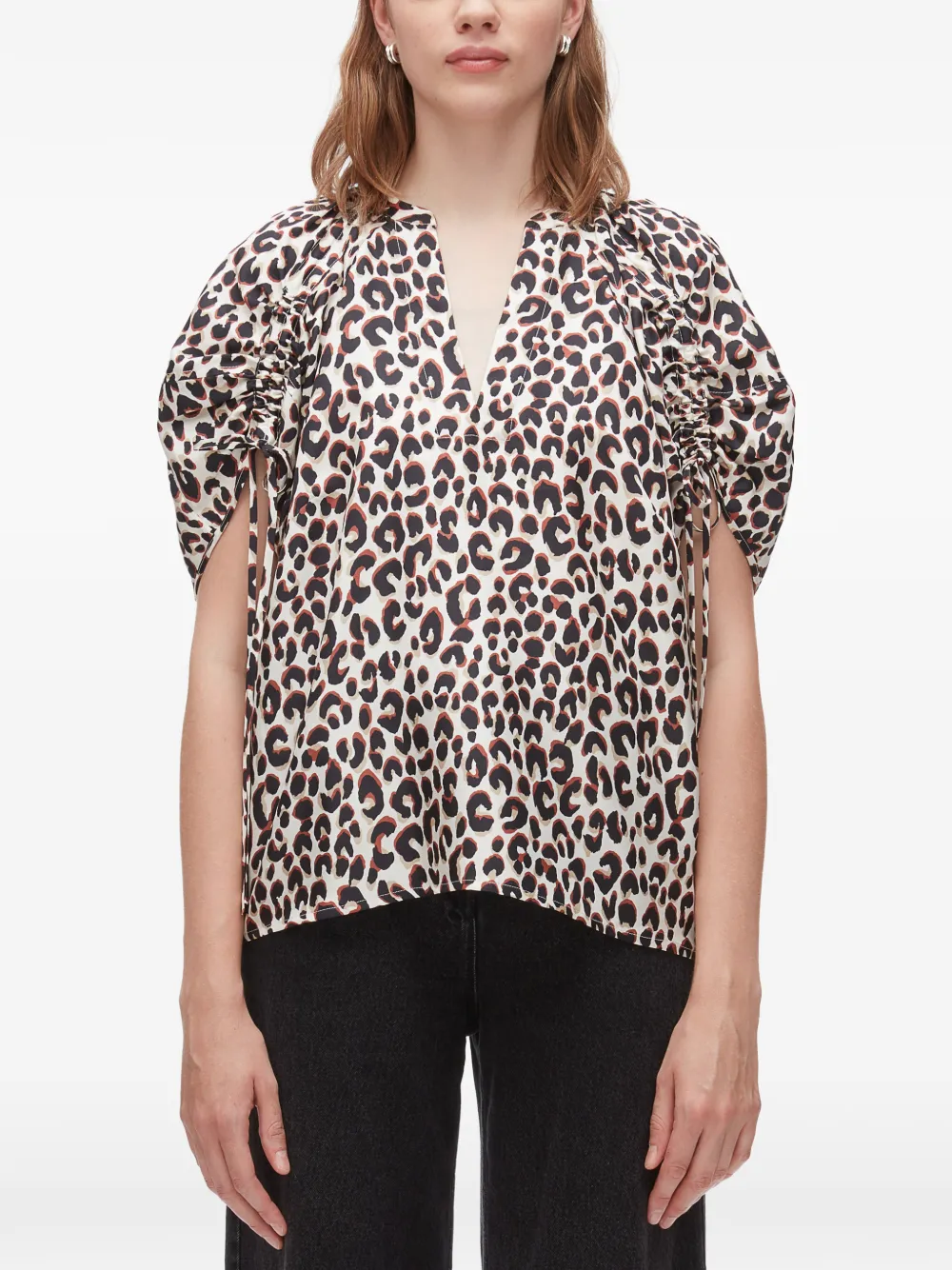 3.1 Phillip Lim animal print V-neck top - Toni neutri
