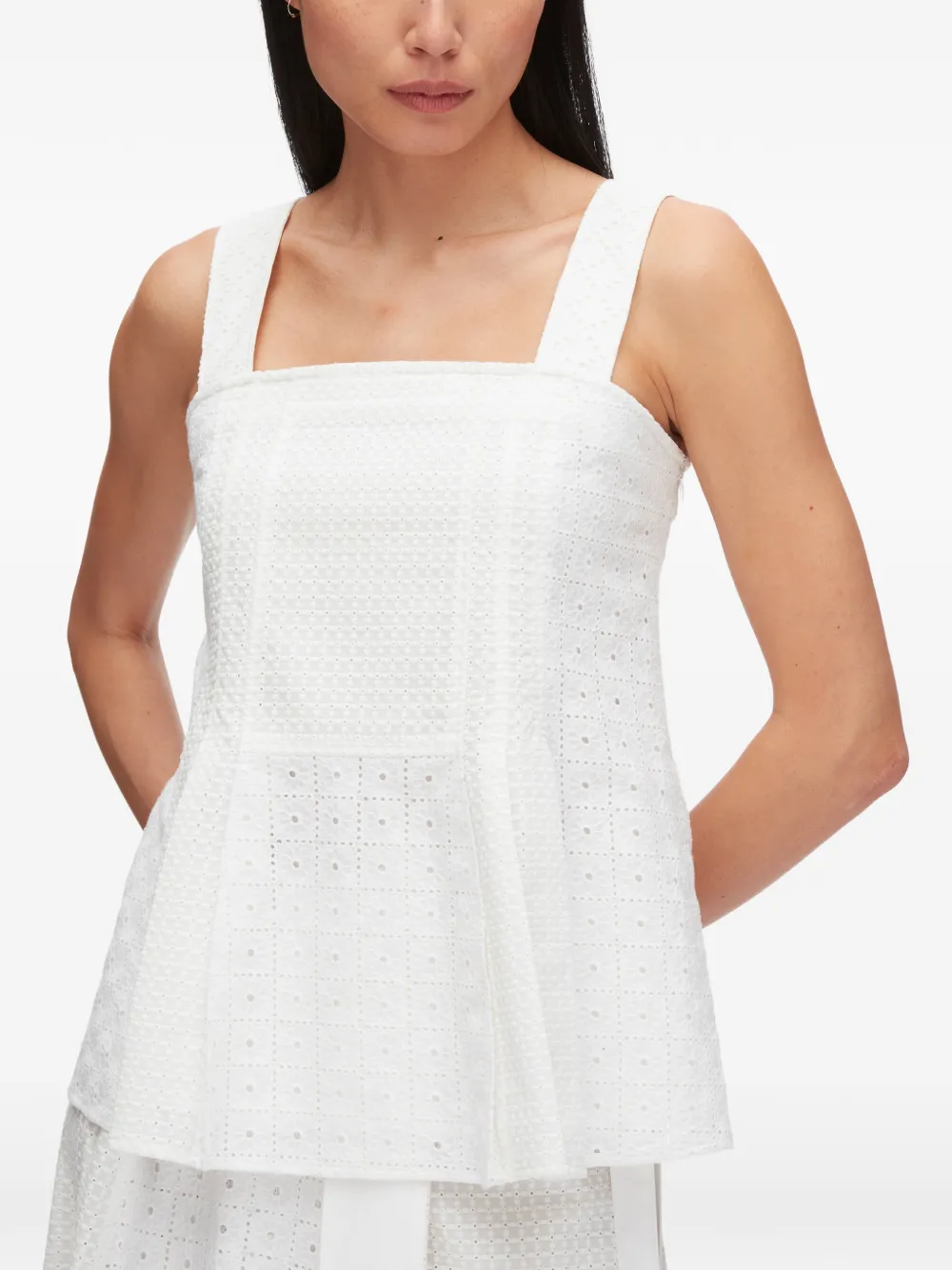 3.1 Phillip Lim Top met vierkante hals Wit