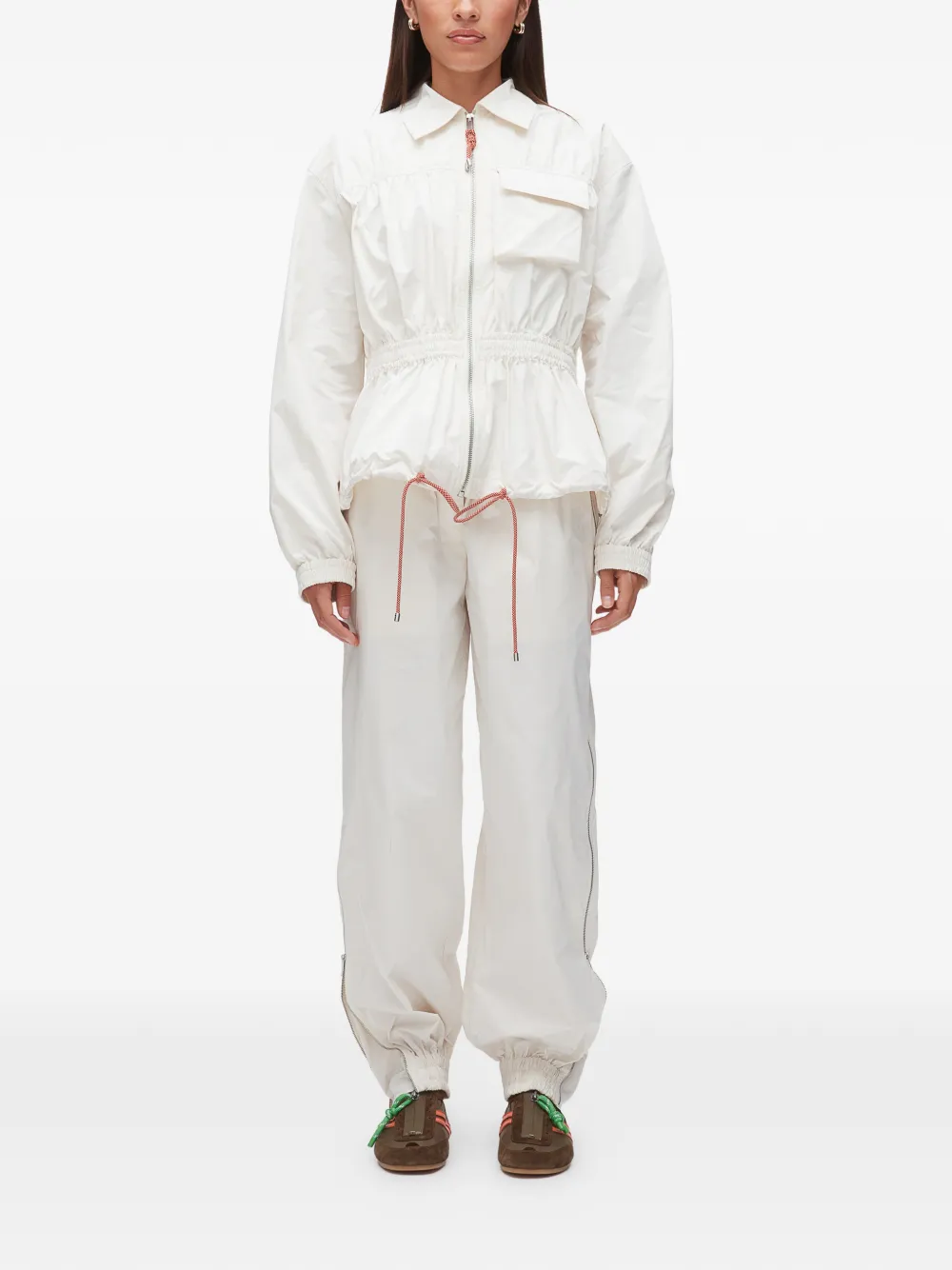 Drawstring Zip-Up Jacket