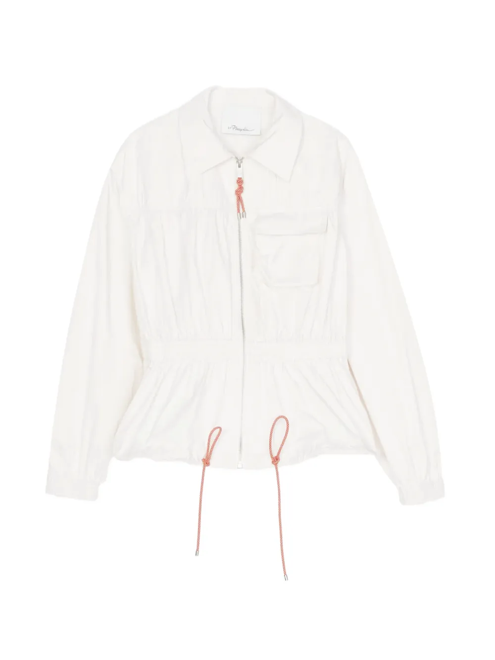 3.1 Phillip Lim drawstring zip-up jacket - Toni neutri