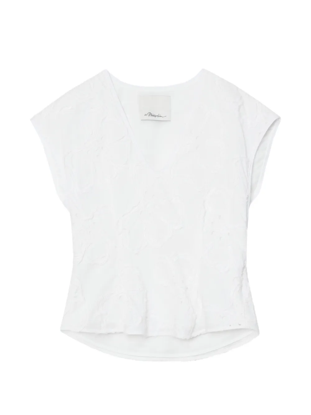 3.1 Phillip Lim Blusa a fiori con scollo a V - Bianco