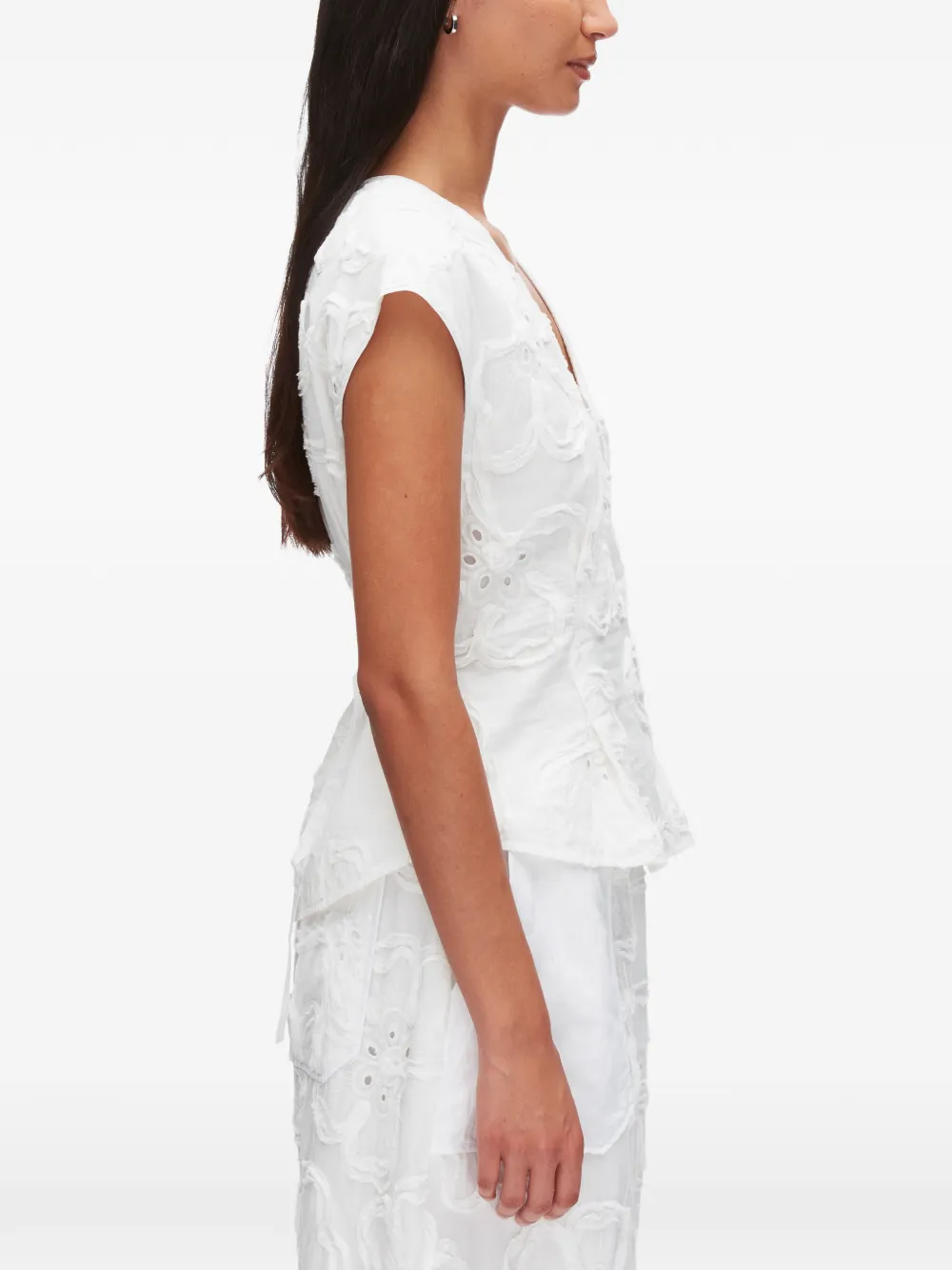 3.1 Phillip Lim Blouse met bloemenprint Wit