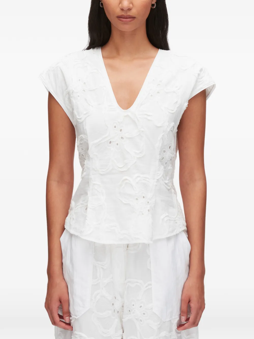 3.1 Phillip Lim Blouse met bloemenprint Wit