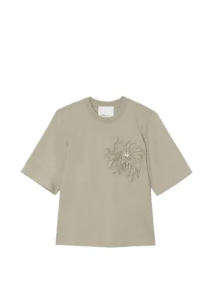 【極美品】3.1 Phillip Lim フラワー＆ホールデザイン Tシャツ 3.1 Phillip Lim(3.1 フィリップ リム)｜フラワー エンブロイダード T