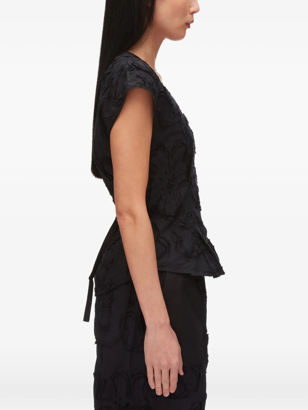 3.1 Phillip Lim Blouse met bloemenprint Zwart