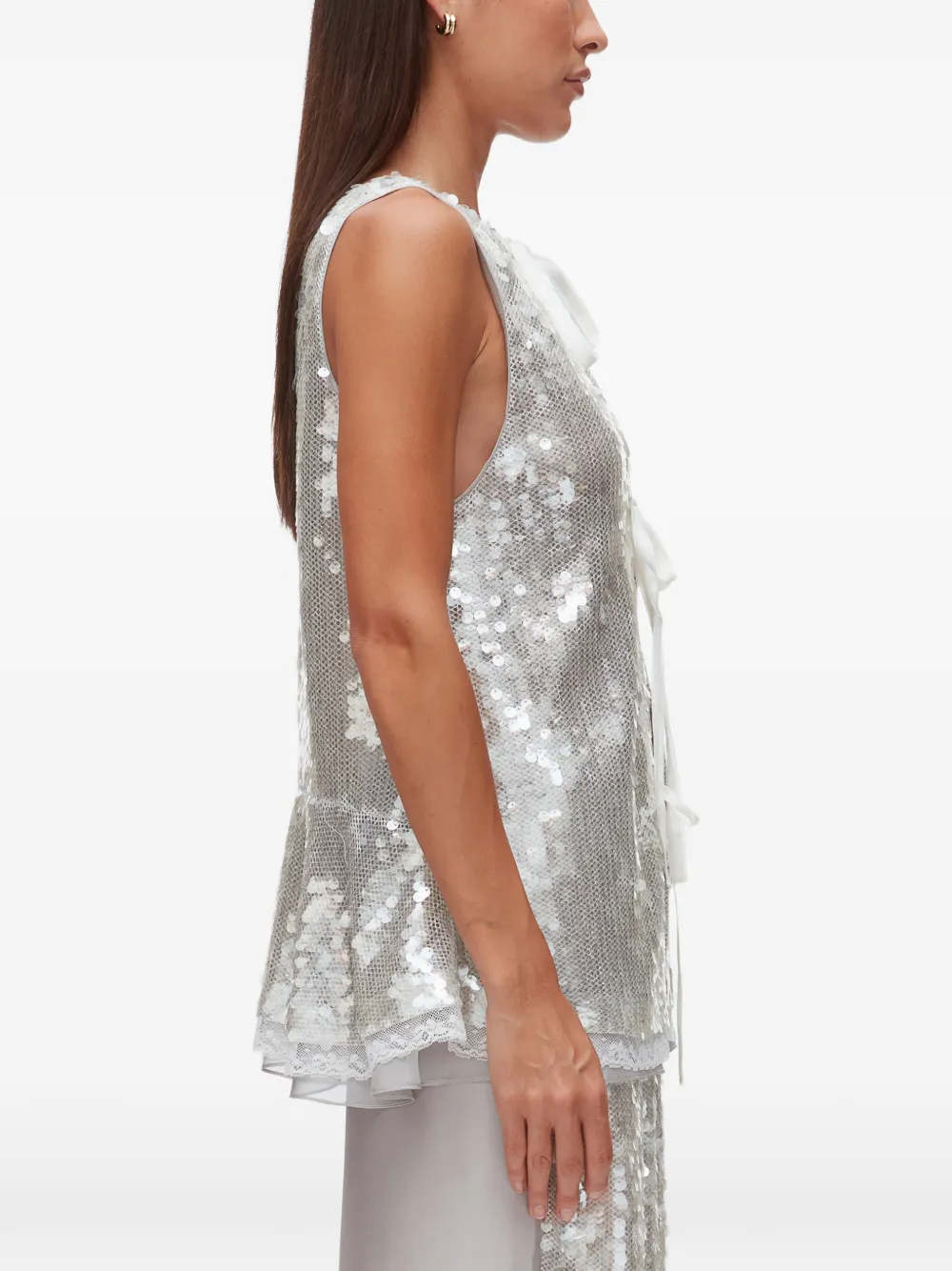 3.1 Phillip Lim Top met pailletten Zilver