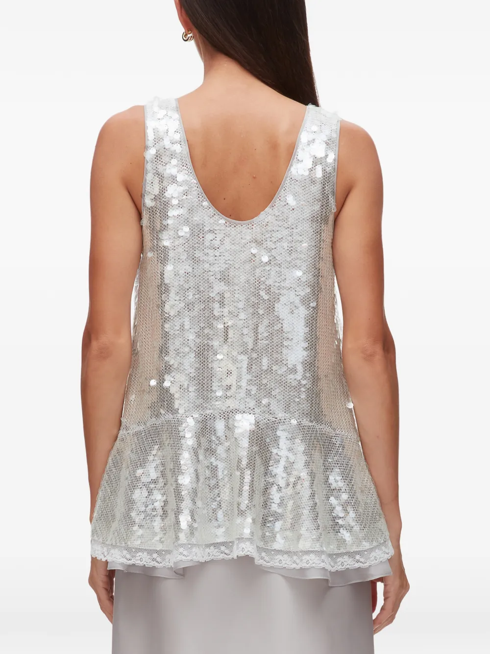 3.1 Phillip Lim Top met pailletten Zilver