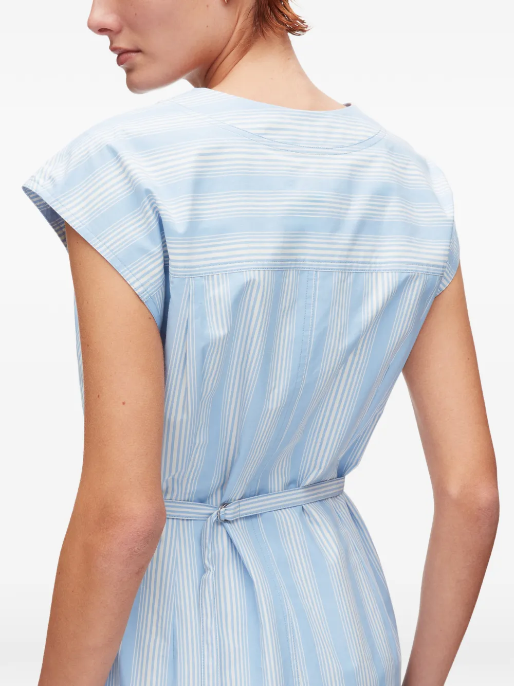 3.1 Phillip Lim Gestreepte mini-jurk met V-hals Blauw