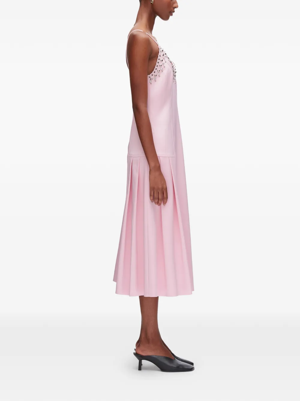 3.1 Phillip Lim Verfraaide geplooide midi-jurk Roze