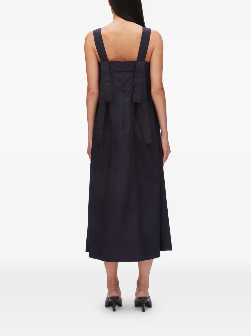 3.1 Phillip Lim Midi-jurk met vierkante hals Blauw