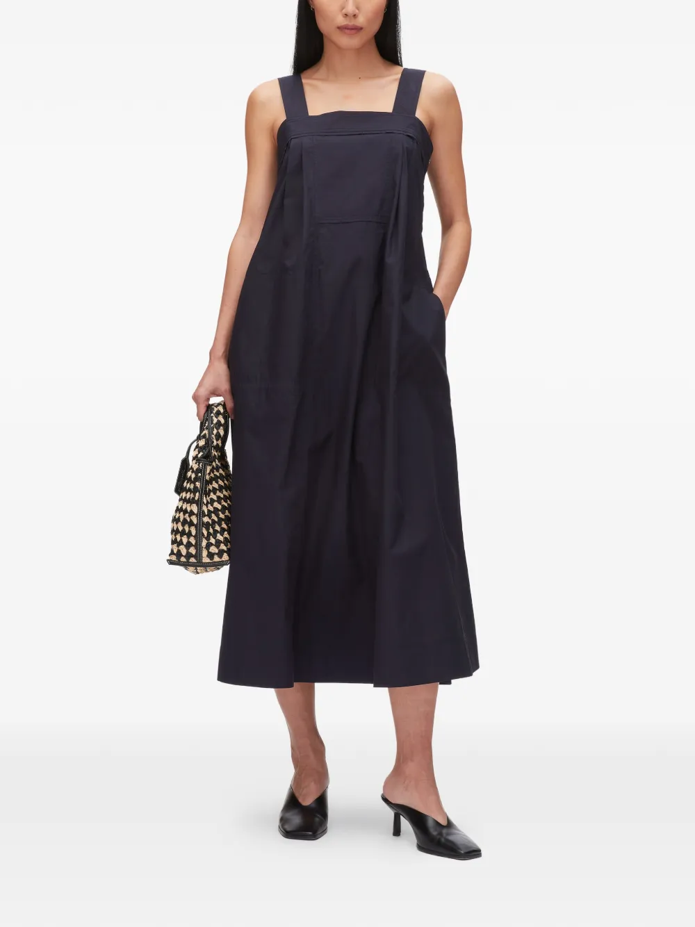 Square-Neck Midi Dress