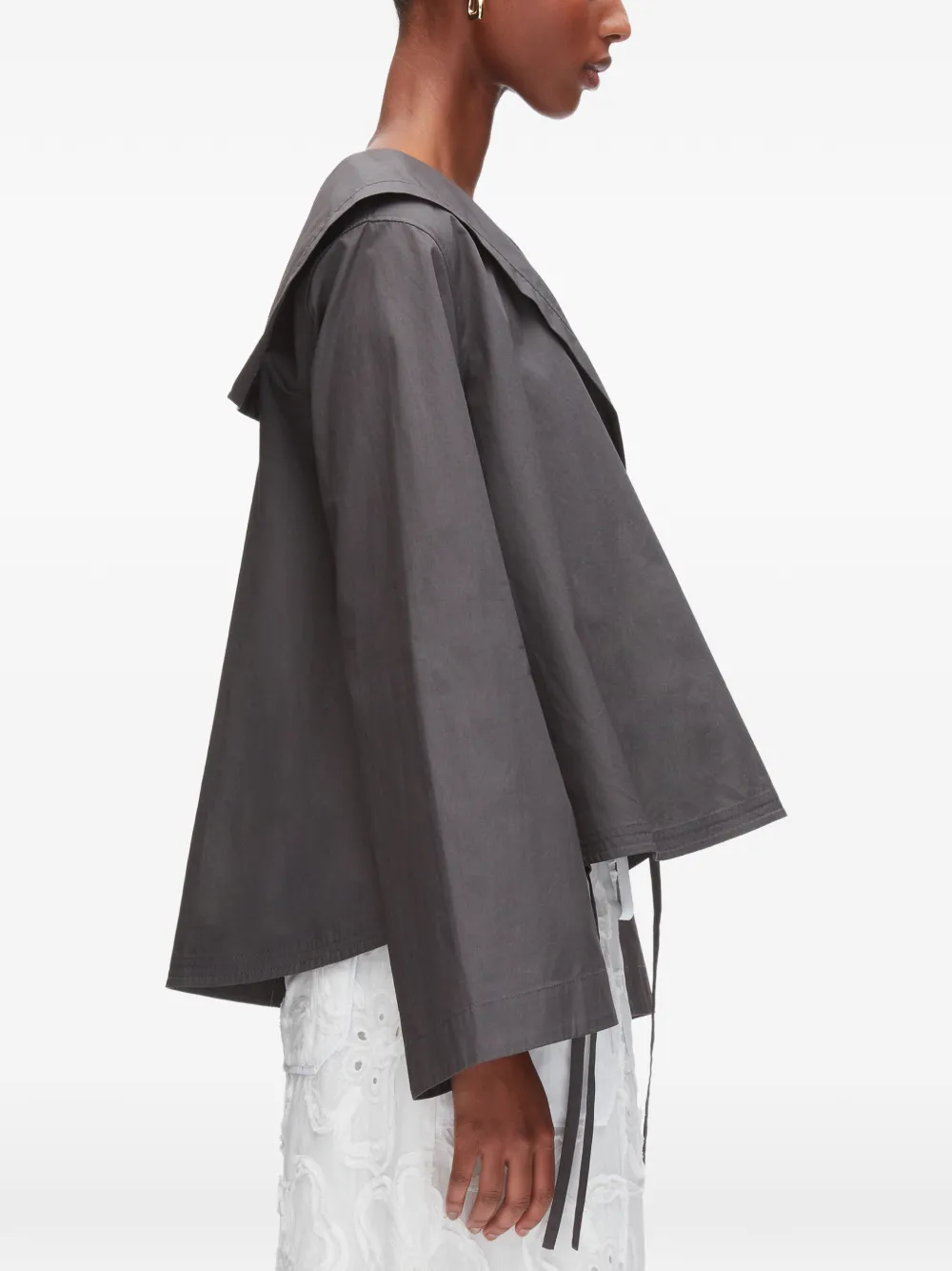 3.1 Phillip Lim Blouse met brede kraag en strik Grijs