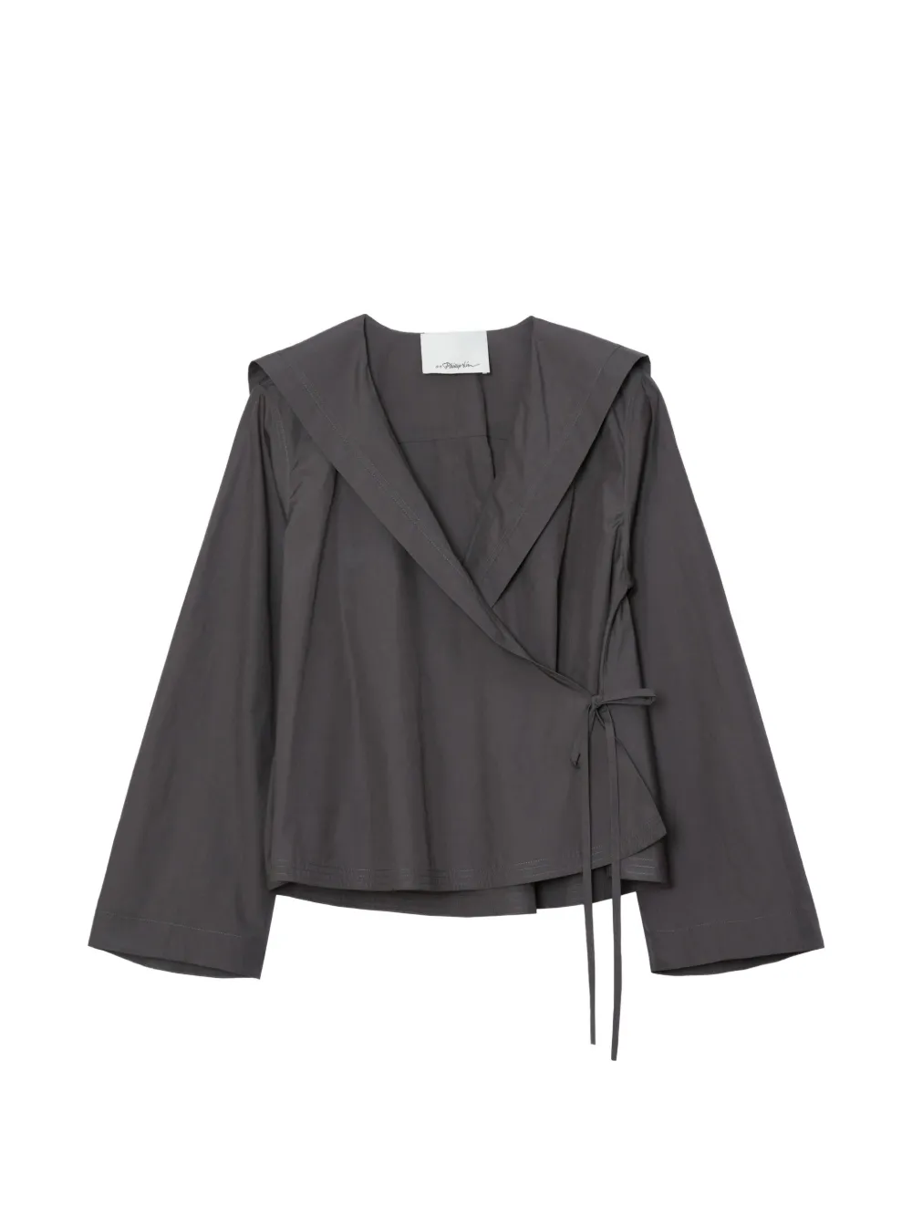 3.1 Phillip Lim wide collar tie blouse - Grigio