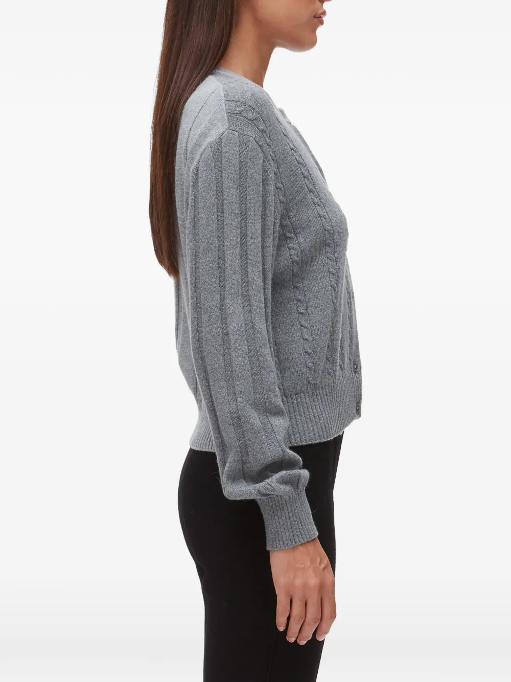 3.1 Phillip Lim Kabelgebreid vest met patchwork Grijs
