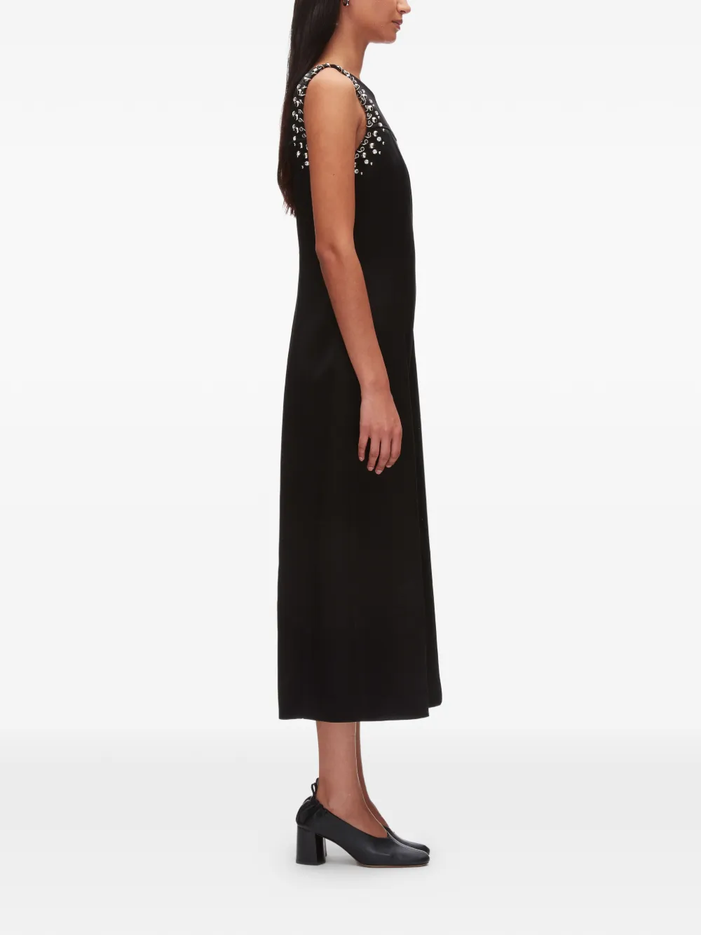 3.1 Phillip Lim Mouwloze midi-jurk Zwart