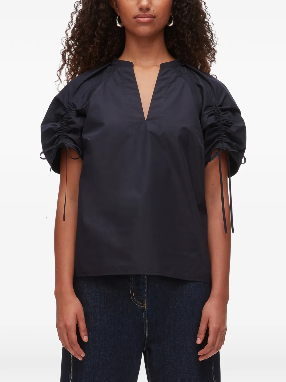 3.1 Phillip Lim Top met V-hals Blauw