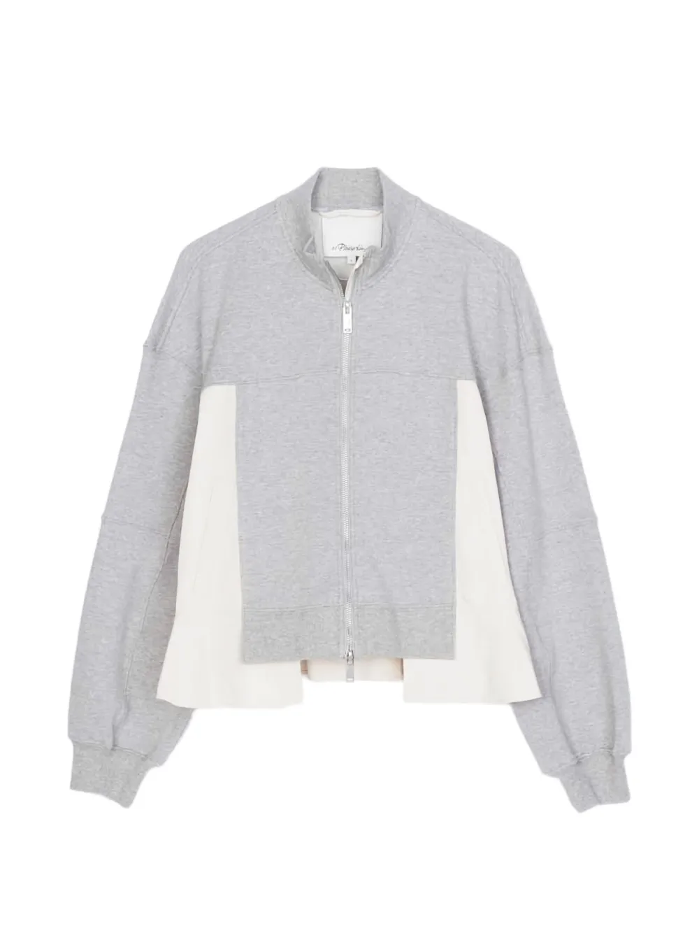 3.1 Phillip Lim zip-up panelled sweater - Grigio
