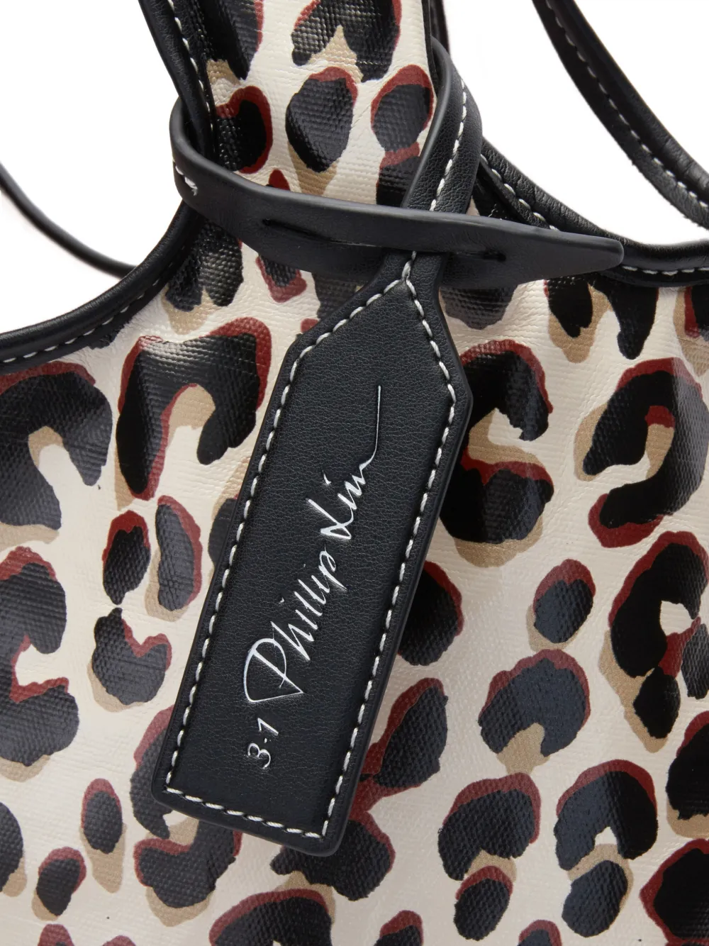 3.1 Phillip Lim Shopper met luipaardprint Beige