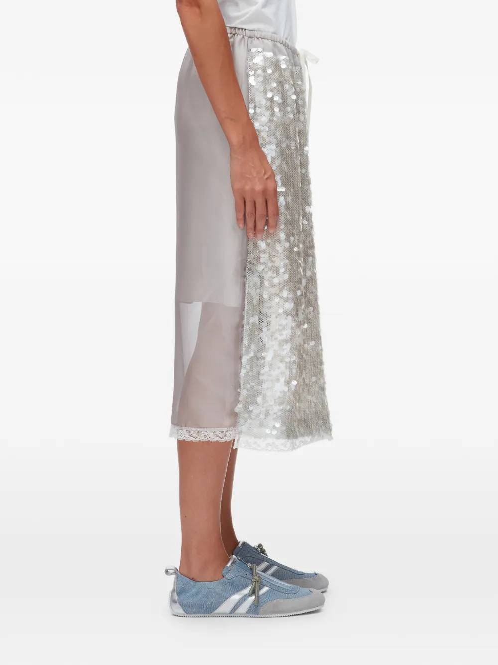 3.1 Phillip Lim Midi-rok met pailletten Zilver