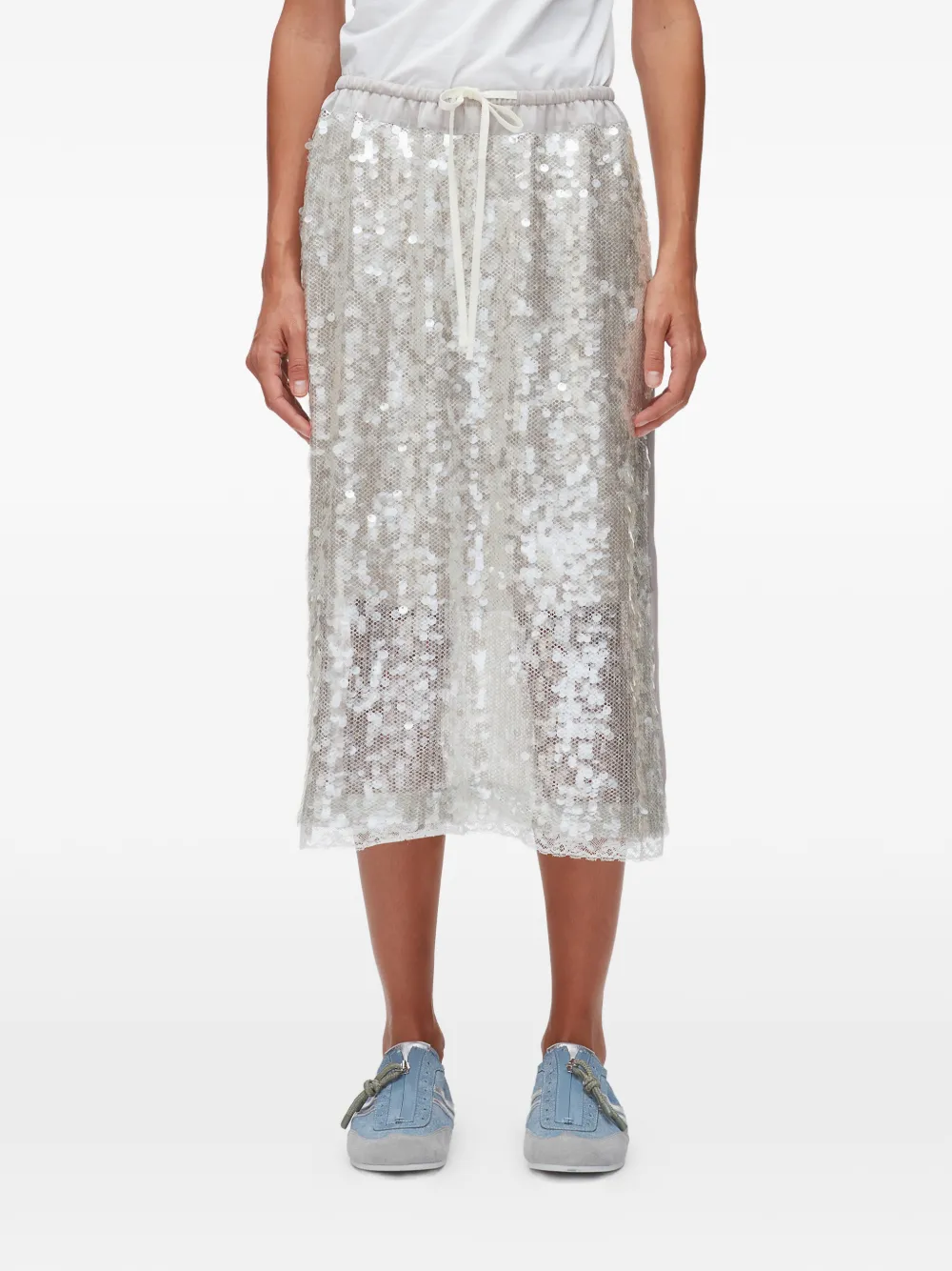 3.1 Phillip Lim Midi-rok met pailletten Zilver