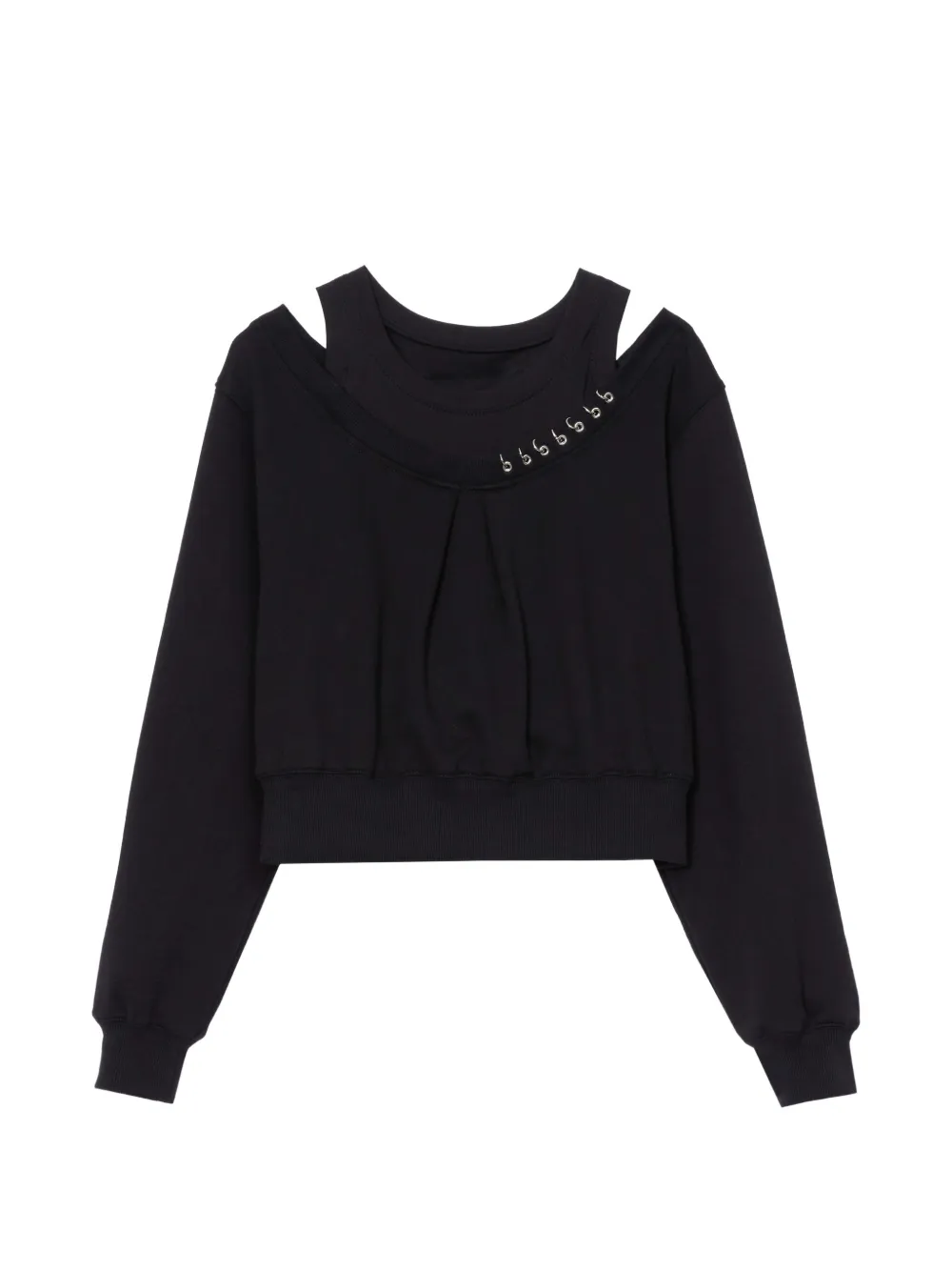 3.1 Phillip Lim cold-shoulder safety-pin top - Nero