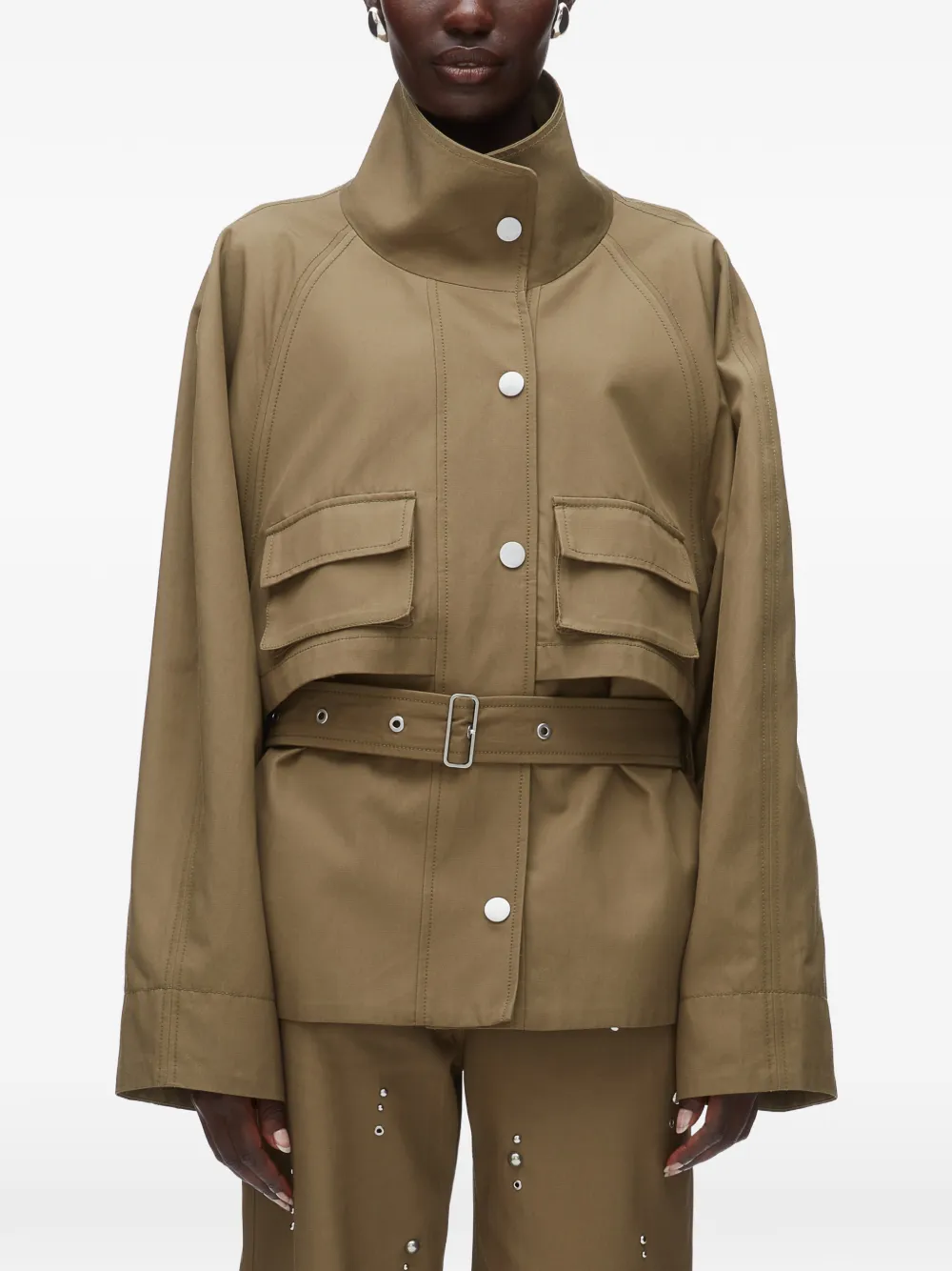 3.1 Phillip Lim Jas met riem Beige