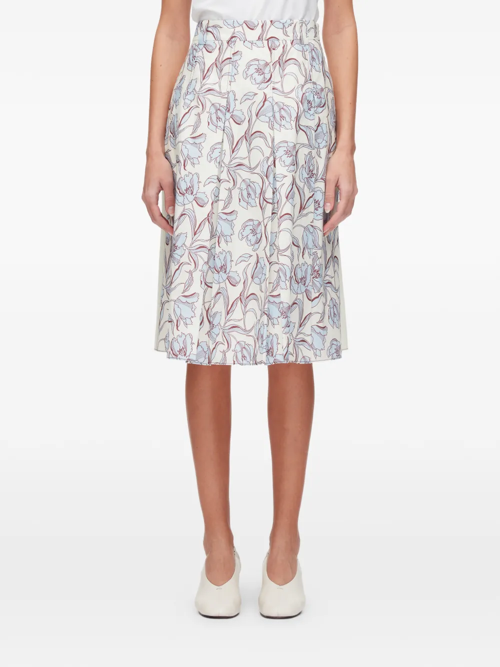 3.1 Phillip Lim Midi-jurk met bloemenprint Beige