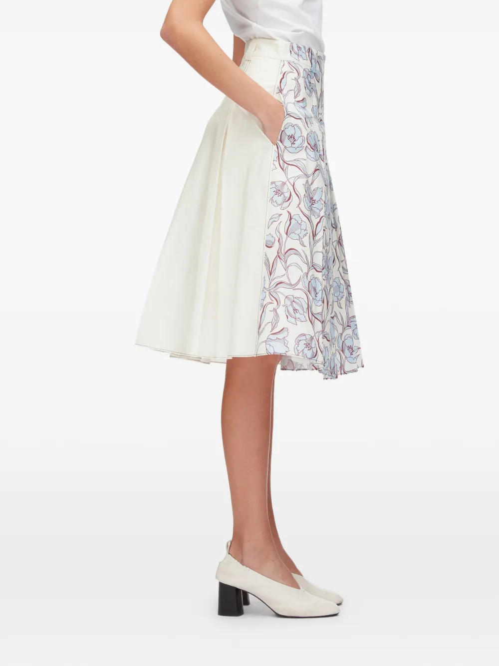 3.1 Phillip Lim Midi-jurk met bloemenprint Beige